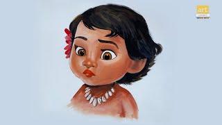 How to Draw Moana II Disney Princess Drawing II #artjanag