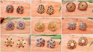 Latest gold earrings with price/gold stud design/Earrings design/Seethal jewellery