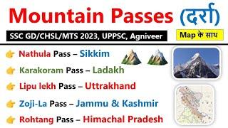 Mountain Passes of India | भारत के प्रमुख दर्रे | Important Passes in India |Geography Gk in English