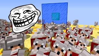 Minecraft CUBÃO : TROLLAGEM DO EXERCITO DE LOBO !!! (MINECRAFT TROLL)