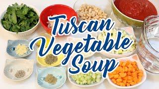 Tuscan Vegetable Soup Recipe - Easy Healthy Vegetarian Meal