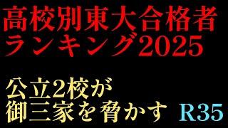 2025年R35特別編！2025年首都圏私立高校別東大合格者ランキング！今年は首都圏公立2校が御三家を脅かす飛躍的数字！私学で健闘した学校は？？#中学受験 #東京大学 #東大ランキング#日能研