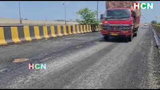 Newly opened Atal Setu blessed with potholes, commuters lives at risk