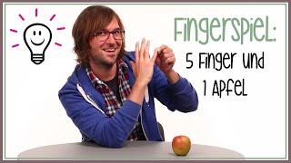 Fünf Finger und ein Apfel (Kinderreim) | Fingerspiele mit herrh