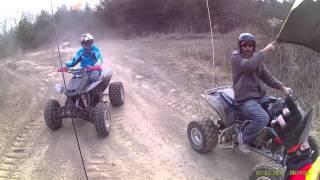 Atv riding at Finger lakes, Columbia, Missouri riding park on a Honda TRX 450r