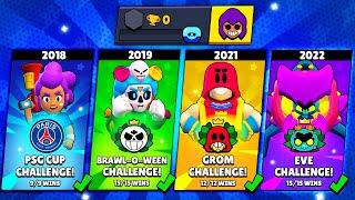 All Challenges on 0 TROPHY Account (2018-2022) - Brawl Stars #3