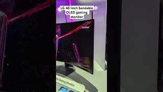 Check out the LG 45-inch bendable OLED gaming monitor. #ces #technology #pc #pcgaming #gaming