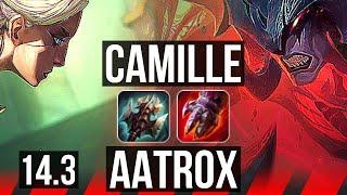 CAMILLE vs AATROX (TOP) | 6 solo kills, 16/2/4, Legendary | KR Master | 14.3