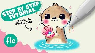 Anyone Can Draw This Cute Otter in PROCREATE