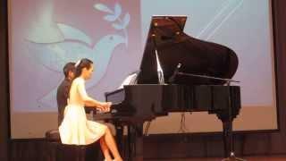 2014 UN International Day of Peace Ceremony, Piano Duet by Shirley Lo & Kinwai Shum 20/9/2014