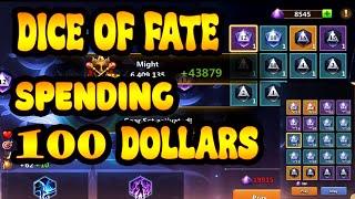 DICE OF FATE SPENDING 100 DOLLARS | CASTLE CLASH