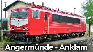 4K Führerstandsmitfahrt: Angermünde - Pasewalk - Anklam | BR 155 - Deutsche Reichsbahn Farben