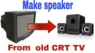 Make amplifier and speaker  from your old CRT tv ||Tda7297 ic|| Electric Boss||