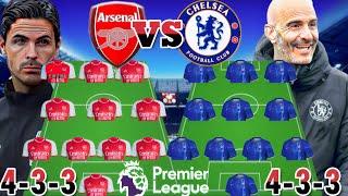 LONDON DERBY: NEW ARSENAL VS CHELSEA PREDICTED XI IN THE EPL MATCH WEEK 29(4-3-3 VS 4-3-3)