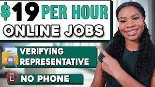  No Phone Calls! $19/hr Verifying Representative Work From Home Job