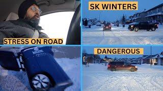 20CM SNOW MEI KHATARNAAK DRIVING | HAD TO RUSH HOME