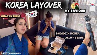 Korea International Layover  | Indian Food in Korea | Food Struggle in korea | Megha Abrol Vlogs