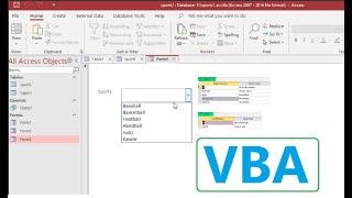 How to fill combo box from two tables in forms MS access database using VBA