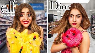 Elf Vs Dior Slime Makeup Challenge!