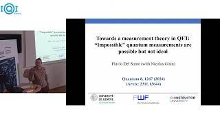 FLAVIO DEL SANTO: Towards a measurement theory in QFT