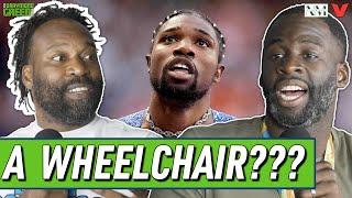 Draymond Green & Baron Davis CAN’T BELIEVE Noah Lyles needed a wheelchair after bronze in 200m race