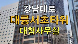 층고 높아 개방감  우수한 강남역 강남대로변 대형사무실 업무시설 대륭서초타워 임대 200평 300평