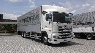 【4K動画】最新型（HINO）プロフィア（PROFIA）日野自動車（平成30年式）エンジン（2017年型）大型トラック