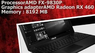 Asus FX550IU (FX 9830P, Radeon RX 460) Laptop