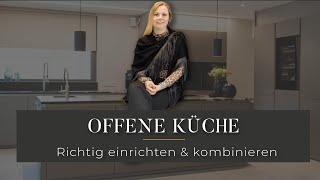 Offene Küche Einrichten mit Esszimmer & Wohnzimmer | Fliesen Parkett Kochinsel? [+Inspiration]