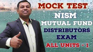 NISM Exam Preparation -  Mutual Fund Mock Test -  All Units - 1 #nismexampreparation