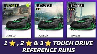 Asphalt 9 Legends Unite Rimac Nevera Car Hunt beat stage 1 2 3 touch Drive Reference Guide star