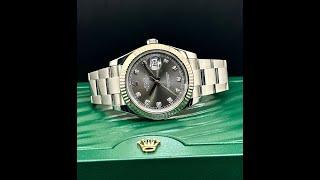 Rolex Datejust 116334 41mm Rhodium Diamond Dial