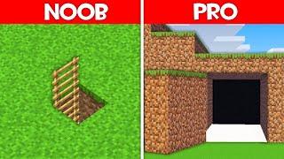 Minecraft Battle: DIRT BASE BUILD CHALLENGE - NOOB vs PRO vs HACKER vs GOD in Minecraft!