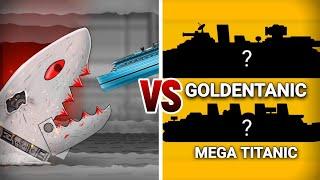 DIAMONTANIC VS MONSTER SHARK AND UPGRADED GOLDENTANIC AND TITANIC️ FULL ANIMATION