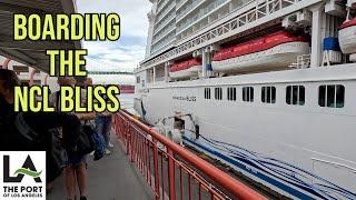 Boarding the NCL Bliss at Port Los Angeles