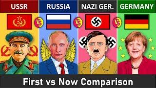 Soviet Union vs Russia vs Nazi Germany vs Germany - First vs Now Comparison