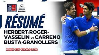  RÉSUMÉ Herbert/Roger-Vasselin vs Carreno Busta/Granollers | Davis Cup Finals 2024