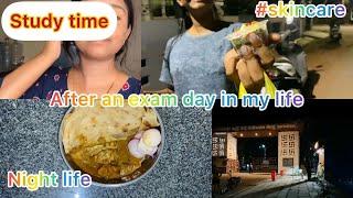 Exam day vlog // skincare //  study vlog 