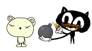 Big Headed Sam Vs Big Headed Cartoon Cat