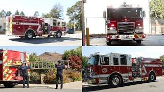 **RUMBLER + DEMO**  San Mateo Fire Engine 25 Responding + DEMO + New Ladder Placement Usage - CODE 3