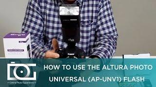 Universal Camera Flash for DSLR Cameras w/ Standard Hot Shoe Mount | By Altura Photo® AP-UNV1