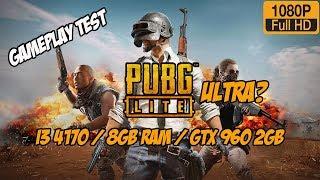 PUBG LITE gameplay test benchmark on geforce gtx 960 2gb, i3 4170, 8gb ram