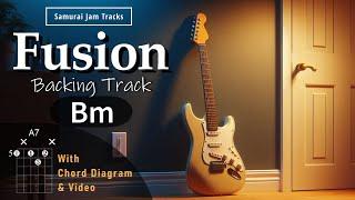 Smooth Fusion Guitar Backing Track in B minor