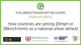 How countries are setting 20mph or 30km/h limits as a national urban default