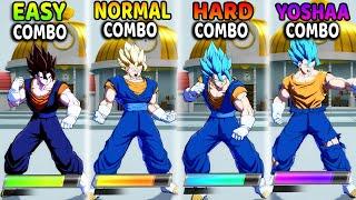 DBFZ New Combos - Easy vs Normal vs Hard Combos with Vegito!