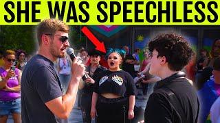 Pride Crowd Falls SILENT As Street Preacher Shares Testimony!