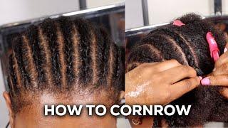 How To Easily Cornrow Your Own Hair | Short hair-friendly