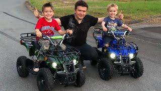 I Bought my Kids 2 Rosso Motors ATV for Kids Quad 4 Wheeler Ride From Amazon Unboxing and Review