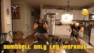 12 MIN Dumbbell Only Leg Workout|(BUILD MUSCLE)