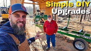 DIY Sawmill Upgrades - Custom Trailer, Log Turner, and More